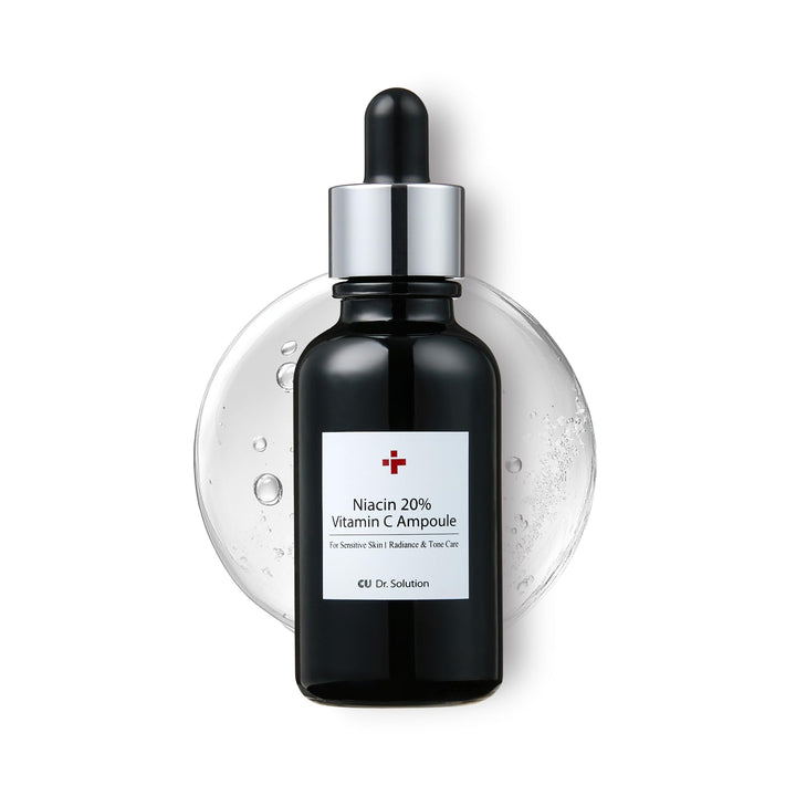 CU DR. SOLUTION front packaging ampoule showing clinical bottle for brightening