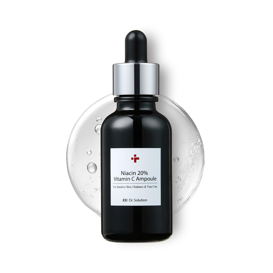 CU DR. SOLUTION front packaging ampoule showing clinical bottle for brightening