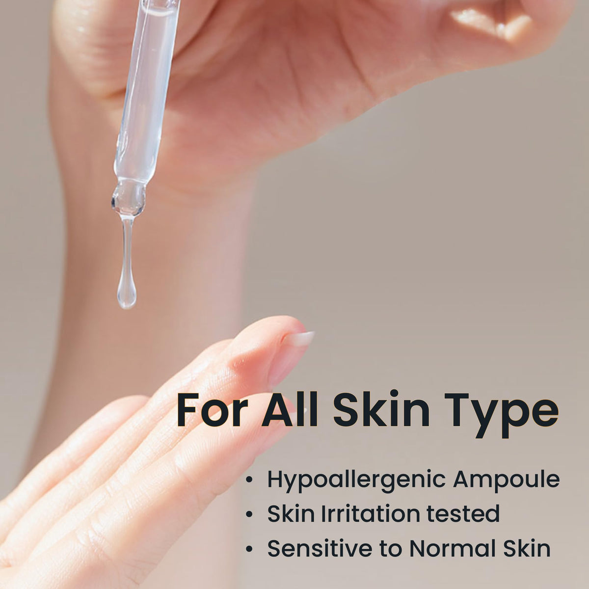 CU DR. SOLUTION texture on hand highlighting hydration and non-greasy finish