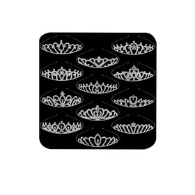 CUBACO front view of 12-piece tiara set showing sparkly crowns and silver finish
