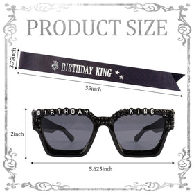 CUBACO size comparison with sash folded and sunglasses, shows easy storage benefit
