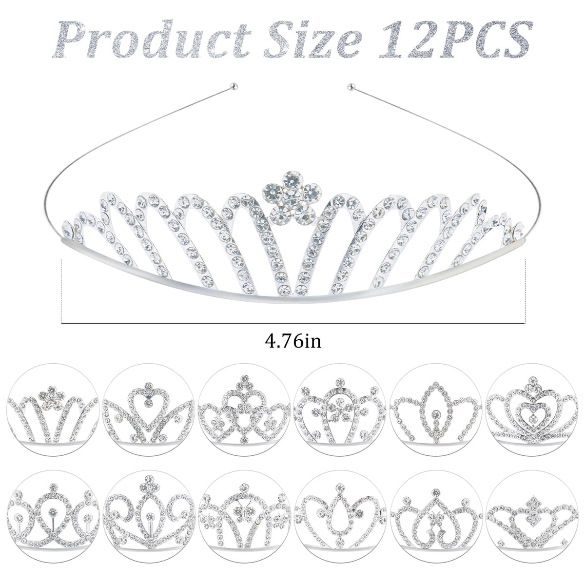 CUBACO twelve tiaras arranged as table decor offering instant party polish