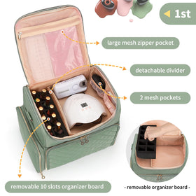 CUBETASTIC removable 10-slot board close-up showing secure sponge slots for larger bottles