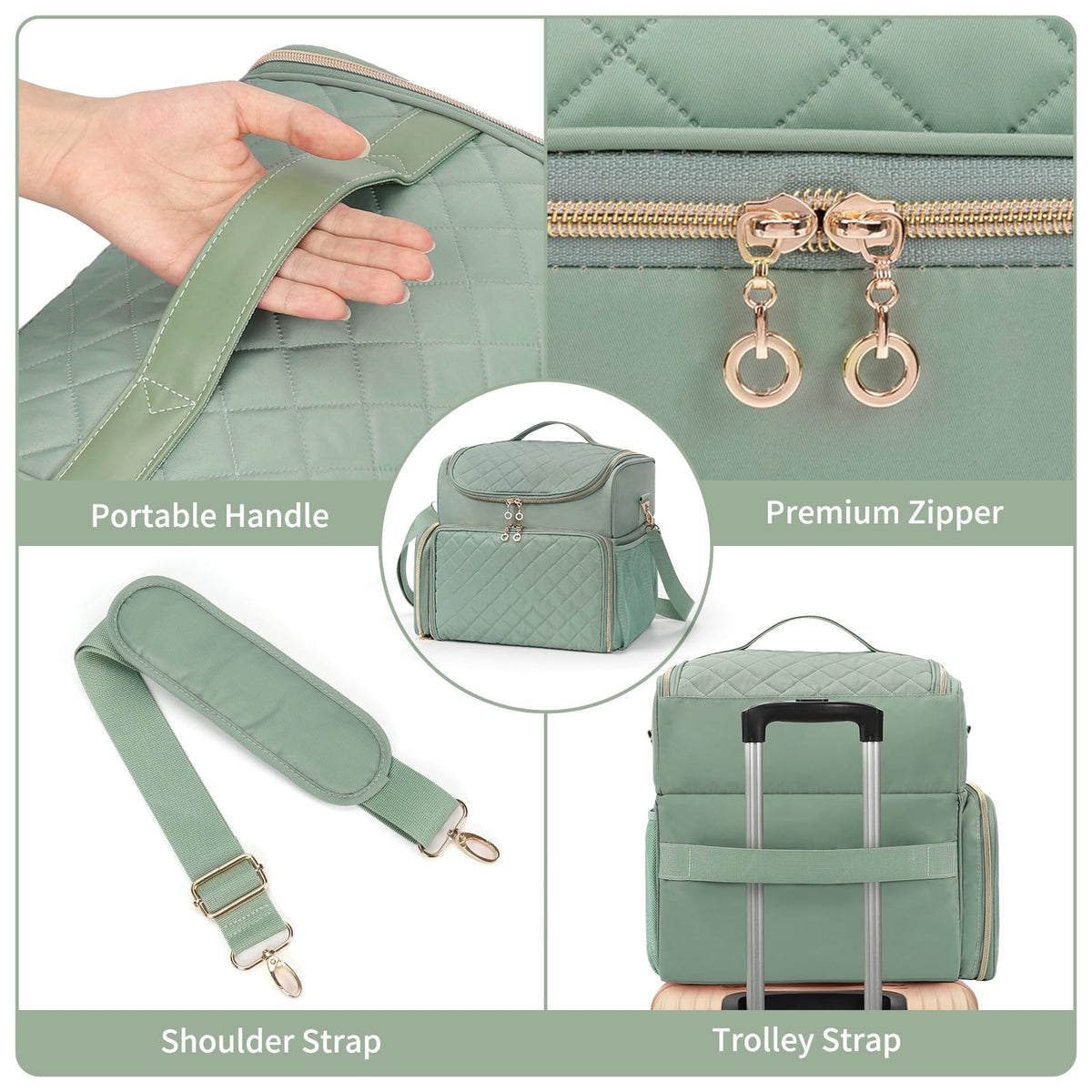 CUBETASTIC handle shoulder and luggage strap options for easy transport and hands-free carrying