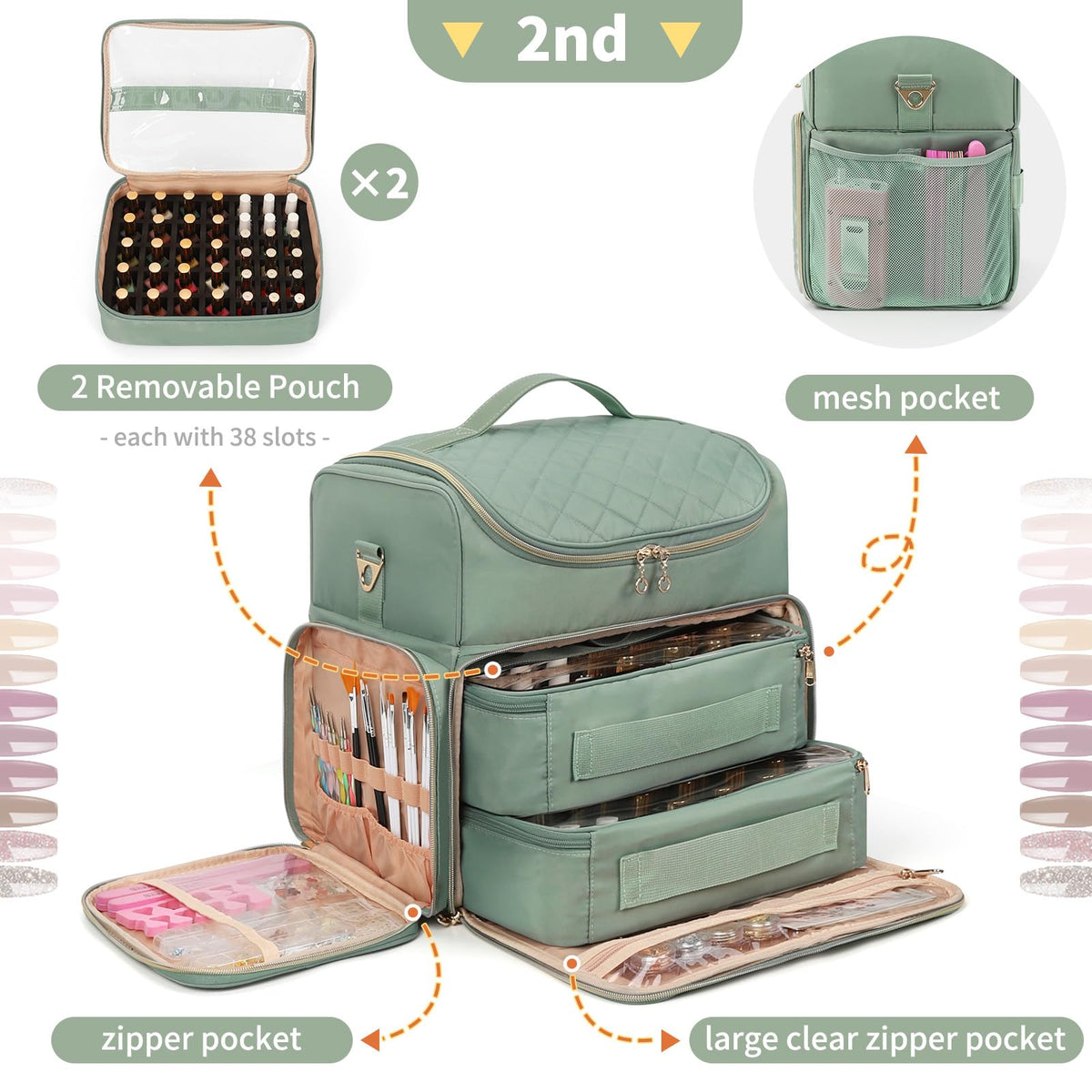 CUBETASTIC removable pouch filled with bottles demonstrating modular storage and portability