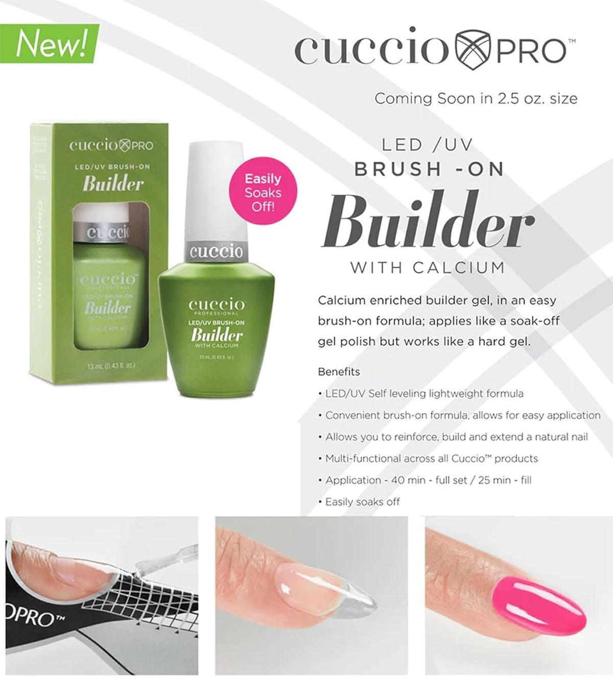 Cuccio being applied to a natural nail for stronger, even nail surface