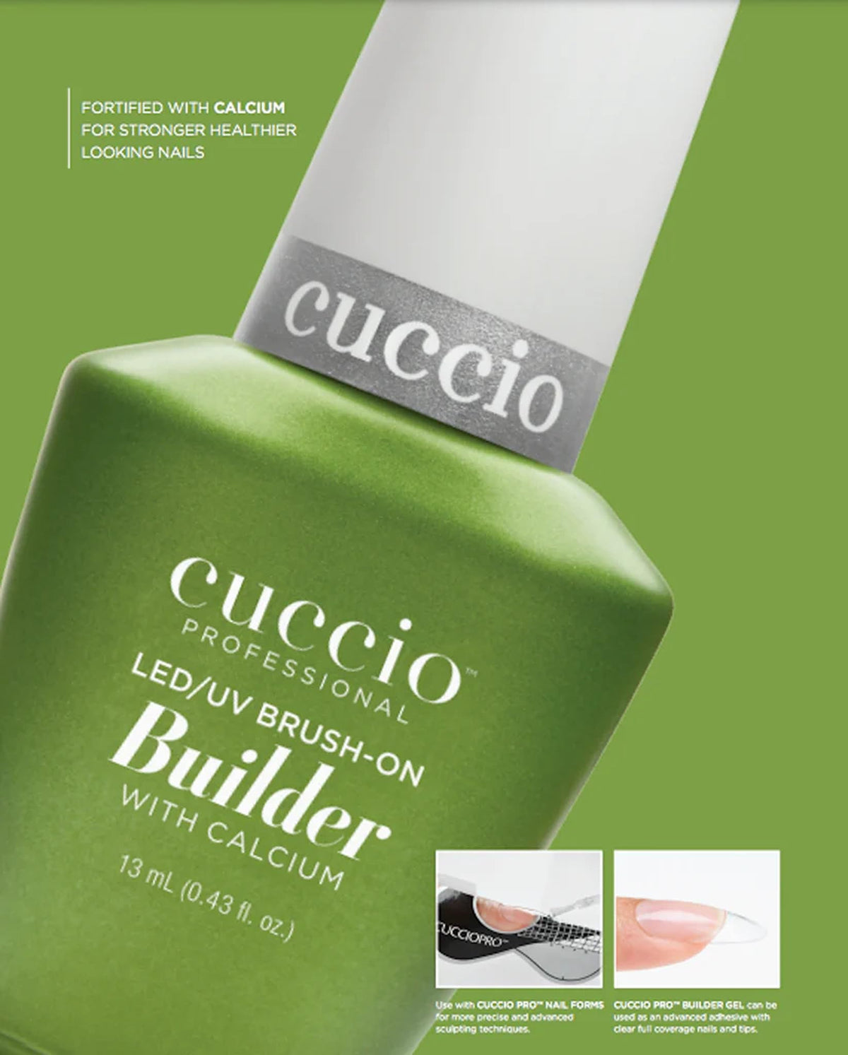 Cuccio brush applicator close-up demonstrating precise, easy application benefit