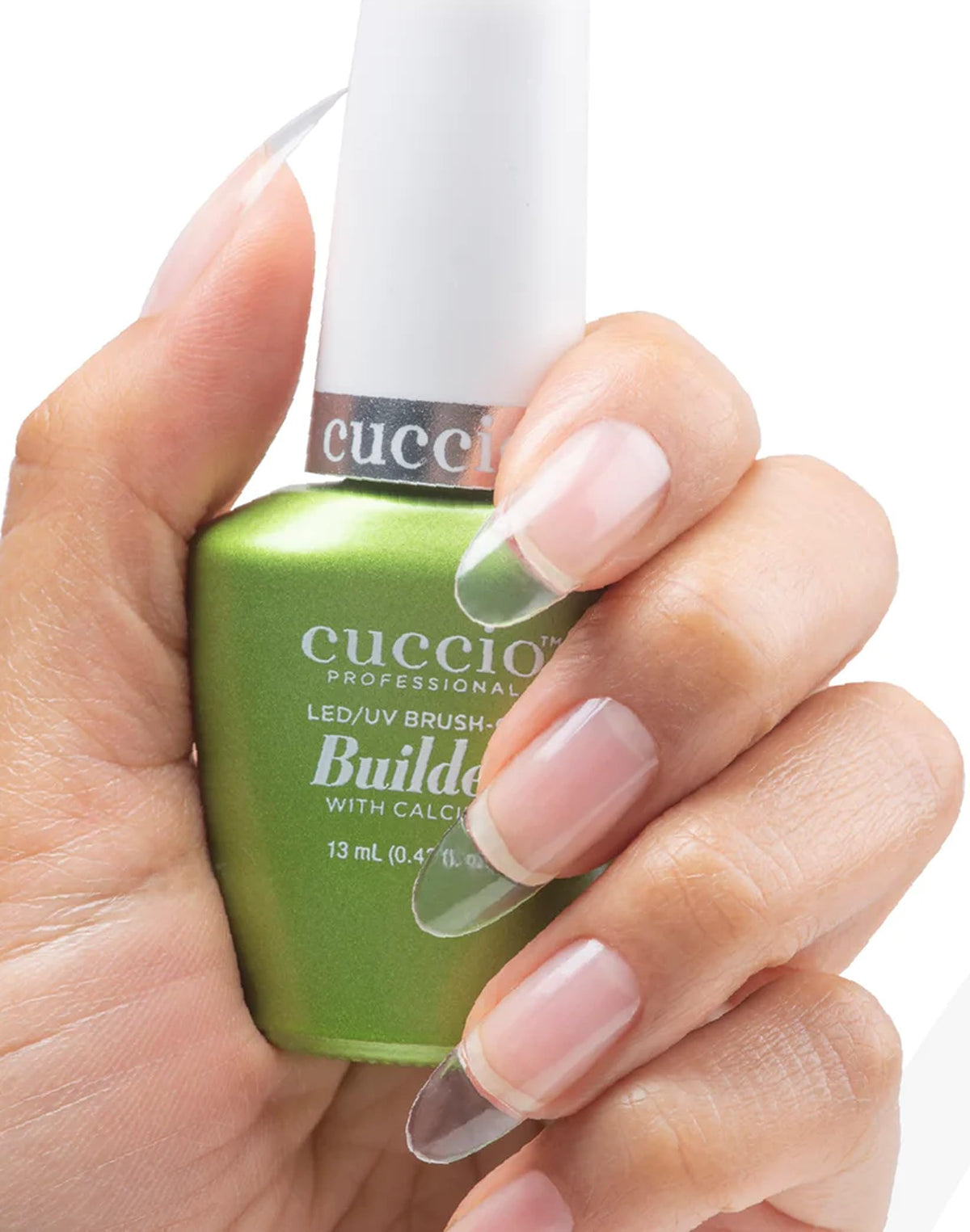Cuccio gel texture swirl close-up highlighting self-levelling smooth finish benefit