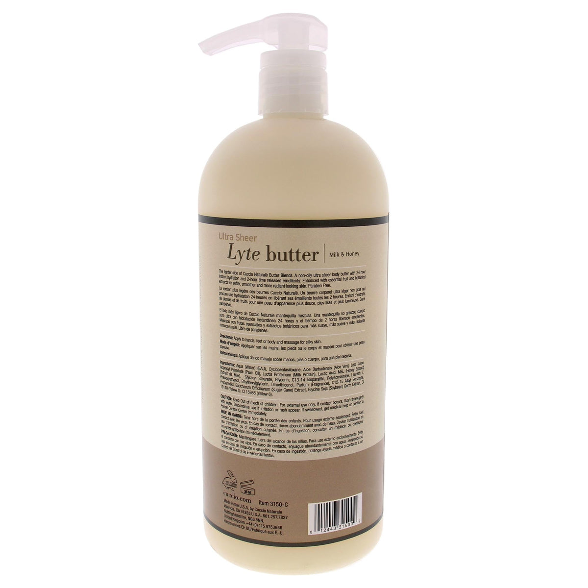 Cuccio Naturale Lyte close-up texture shot showing whipped butter for quick absorption