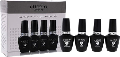 Cuccio front packaging showing the complete veneer treatment kit for easy identification