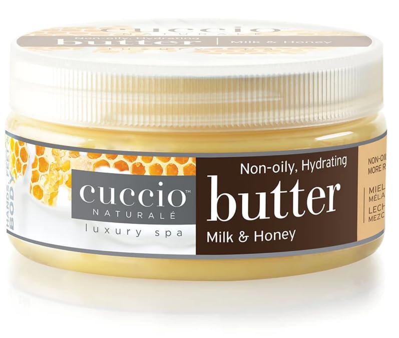Cuccio Milk & Honey butter blend close-up texture for long-lasting softness