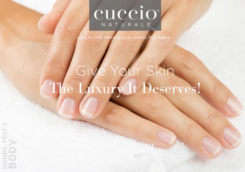 Cuccio cream applied on hand demonstrating quick absorbency and soft finish