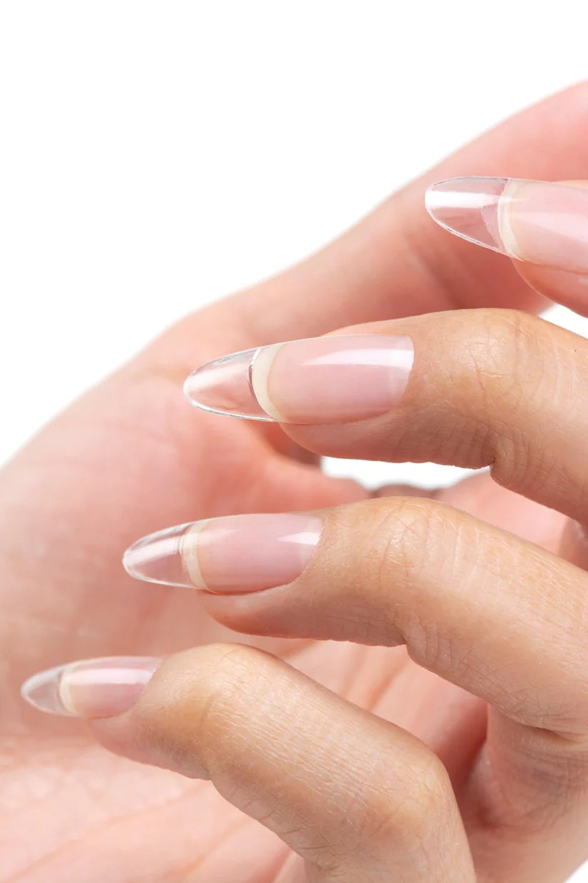 Cuccio pro applied on nail overlay showing strong chip-resistant shine