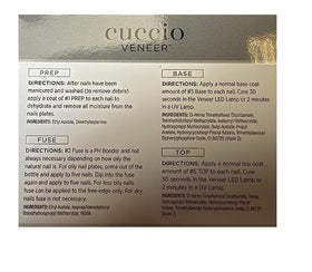 Cuccio scale comparison with hand beside bottles showing compact 13 mL size benefit