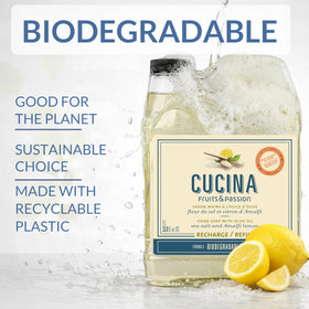 Cucina bottle by kitchen sink in lifestyle scene adding fresh scent benefit
