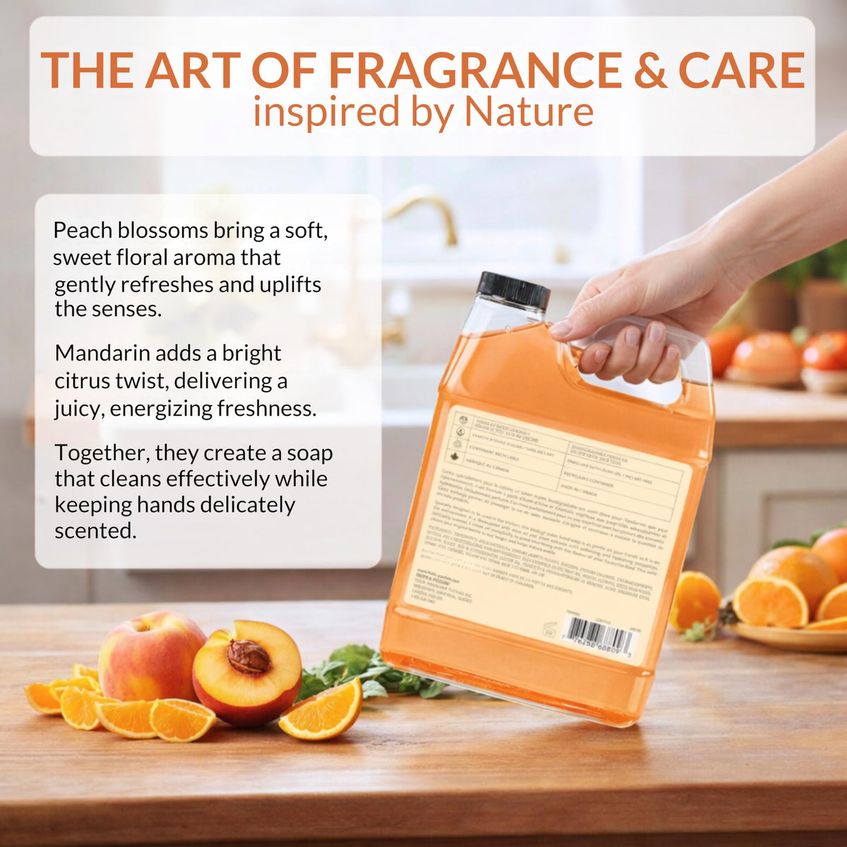 Cucina back label ingredient list highlighting vegan, biodegradable benefit