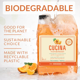 Cucina refill being added to pump dispenser for convenient usage benefit