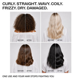 CULISE before and after hair showing smoother, high-shine results