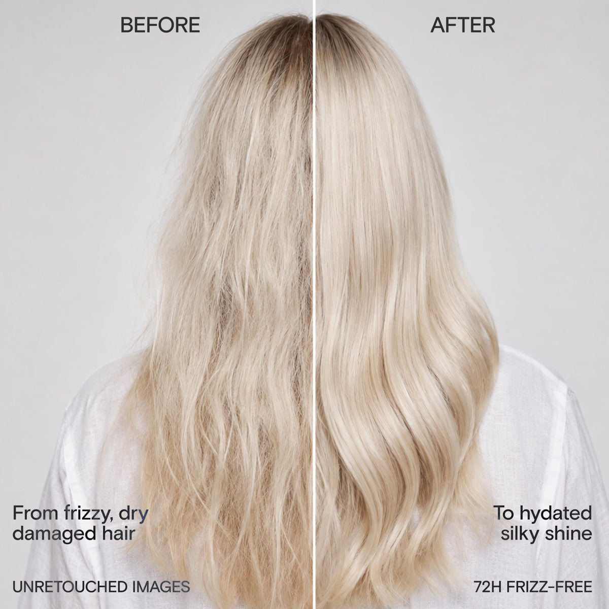 CULISE hair in use with blowdryer illustrating heat protection benefit