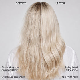 CULISE hair in use with blowdryer illustrating heat protection benefit