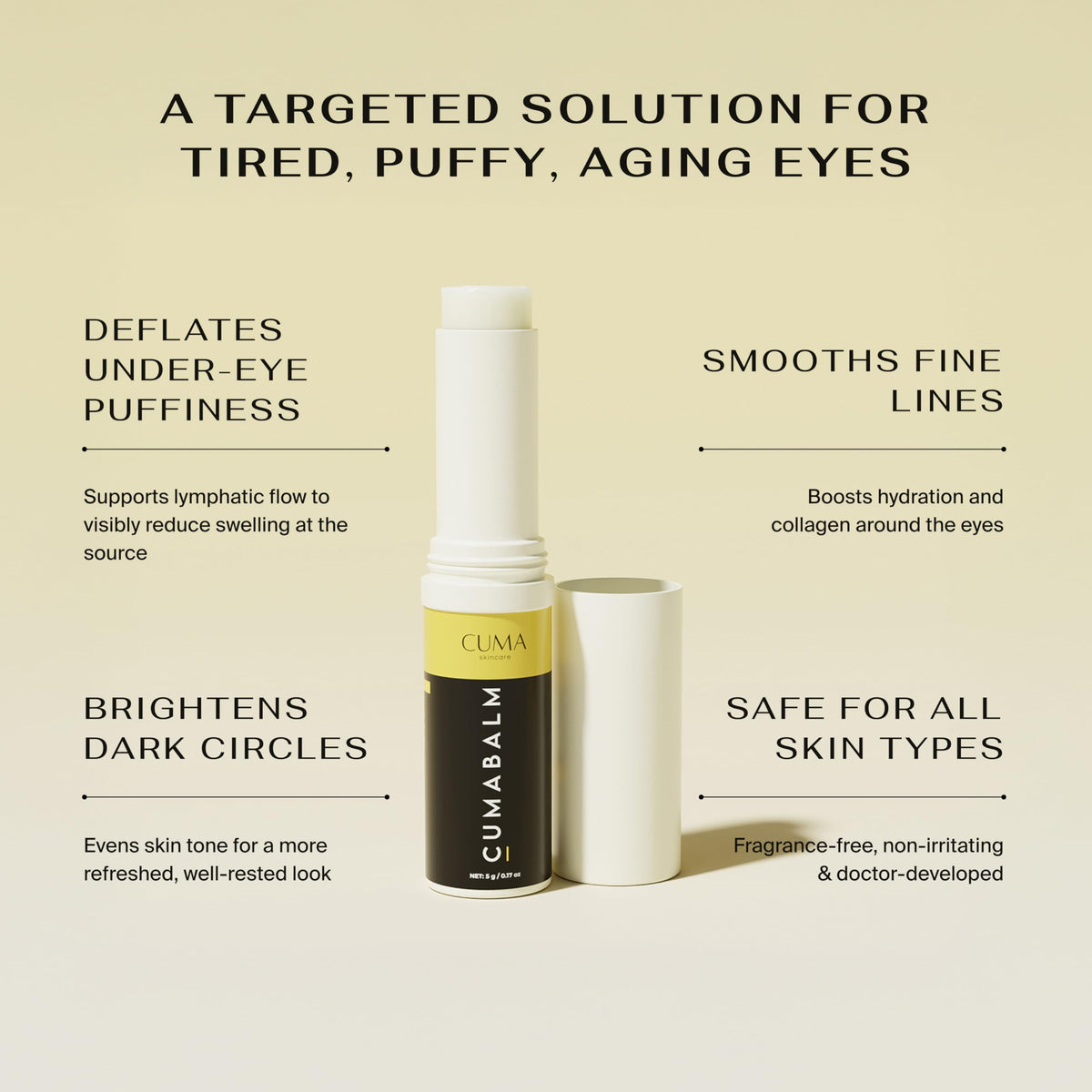 CUMA cumabalm texture close-up melting into skin for fast hydration benefit