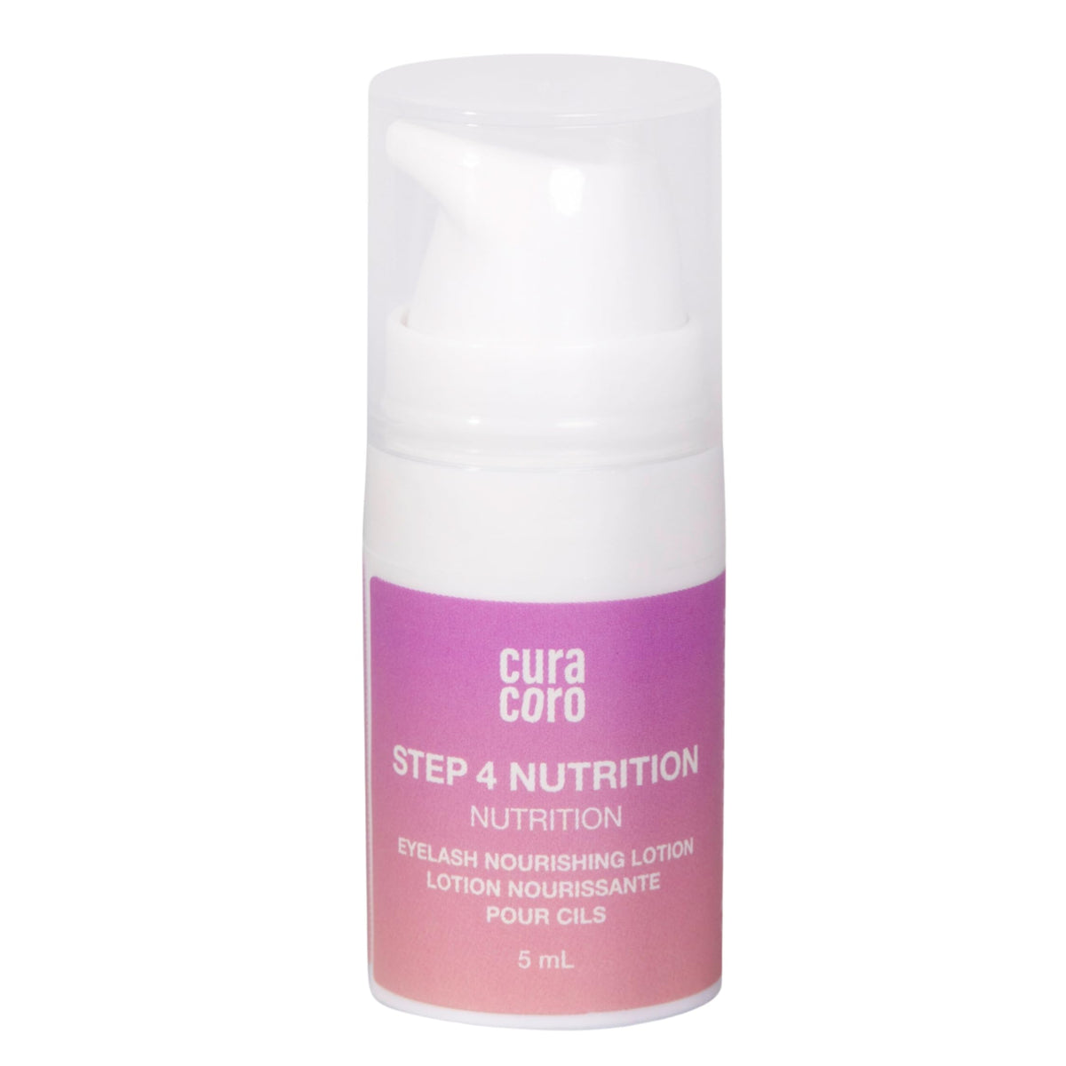 curacoro front bottle showing Step 4 and professional finish benefit