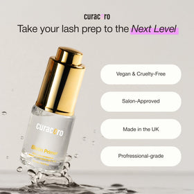 Curacoro close-up of matte glass vial highlighting leak-proof design