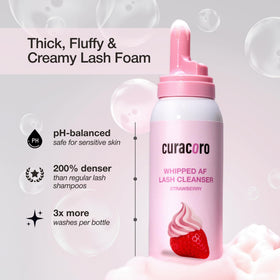 CURACORO whipped foam texture on fingers demonstrating dense cling benefit