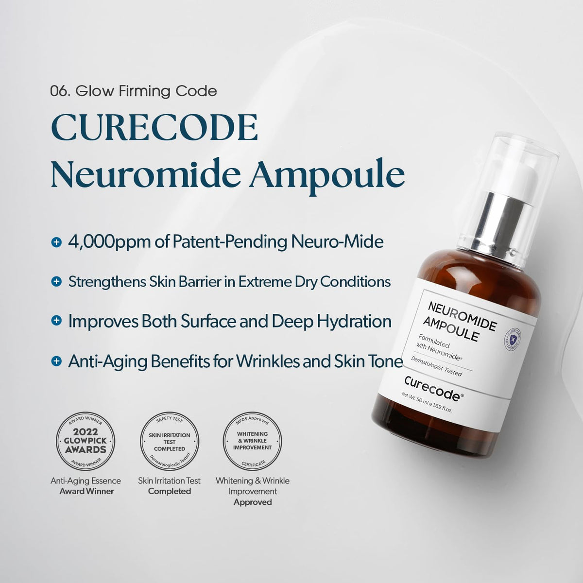 CURECODE dropper dispensing serum, precise dosing benefit