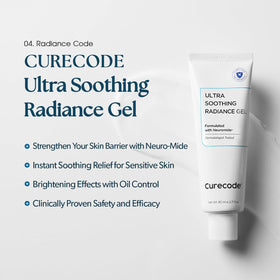 CURECODE gel texture close-up illustrating lightweight, fast-absorbing hydration benefit