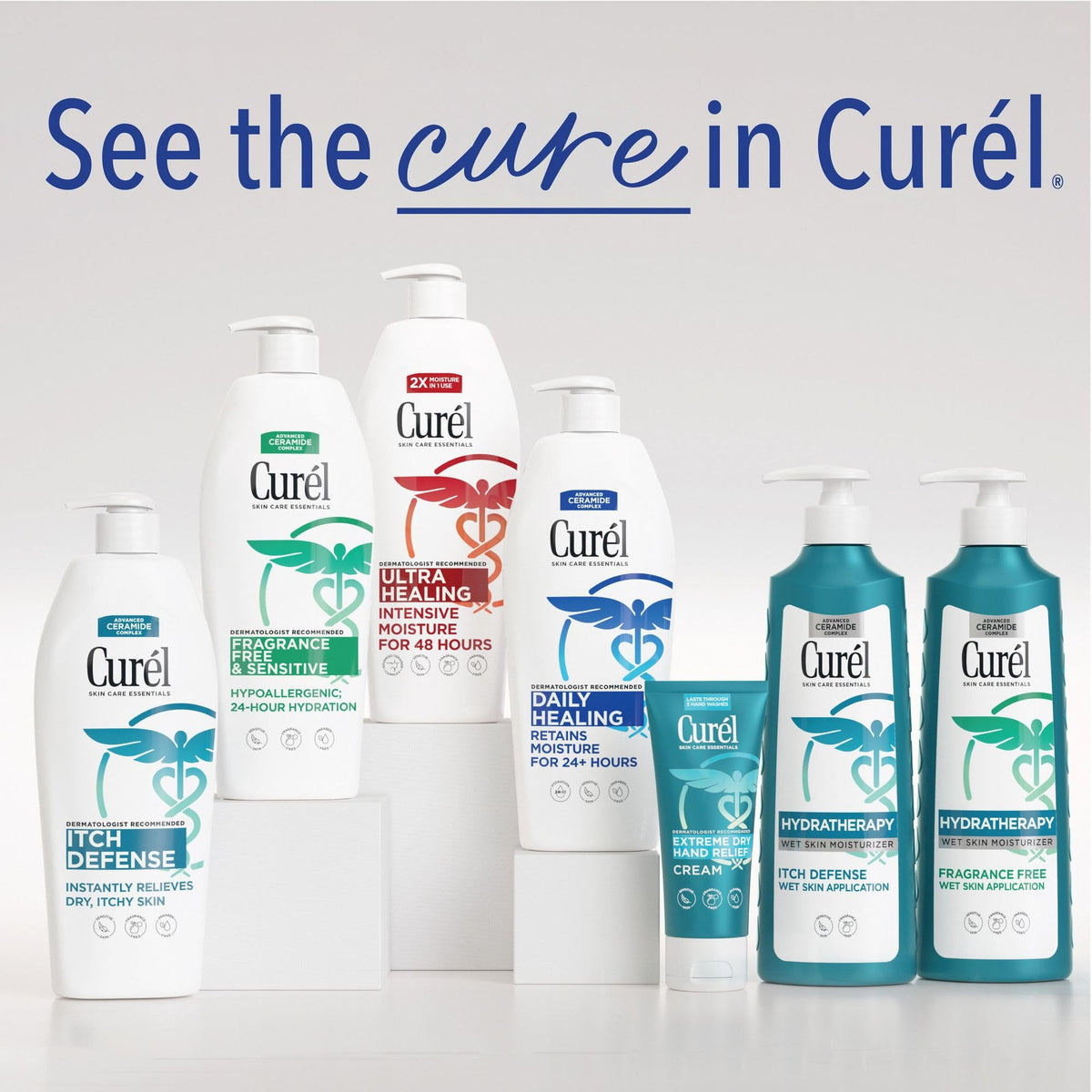 Curel label detail showing unscented and hypoallergenic benefits