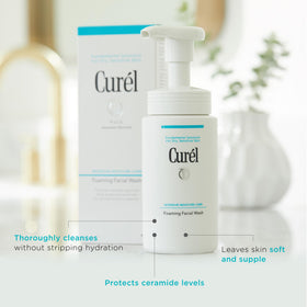 Curel ceramide illustration graphic depicting barrier protection benefit