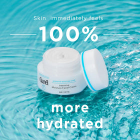Curel open jar close-up showing cream texture for rich hydration clarity