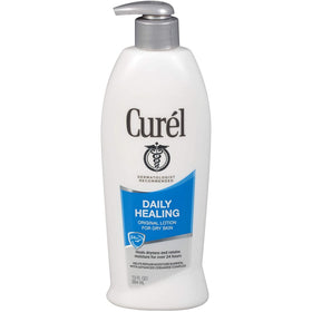 Curel front packaging showing two 13 oz bottles and clear product benefits