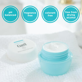 Curel cream texture close-up highlighting creamy finish for deep hydration