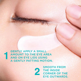 Curel eye cream paired with facial cream to show double hydration routine