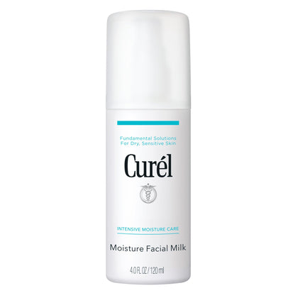 Curel front packaging showing the moisture facial milk and benefits
