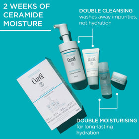 Curel foaming wash lather detail cleansing without stripping moisture