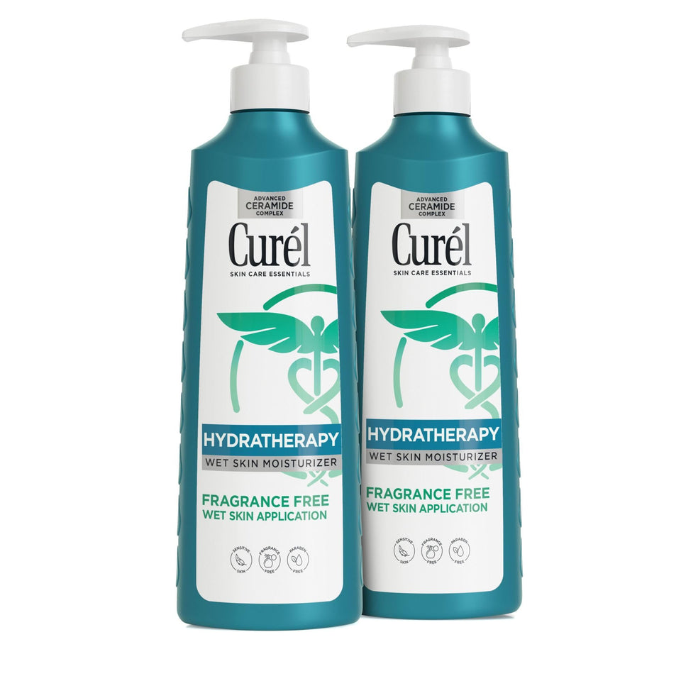 Curel front packaging twin pack showing two 12oz bottles and value