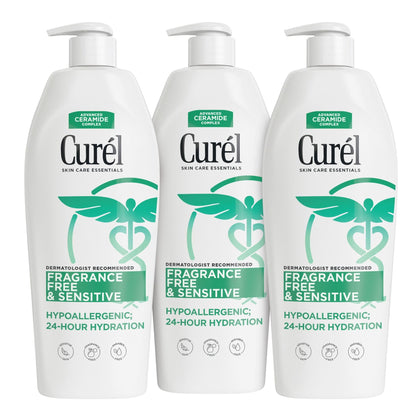Curel front packaging showing full 13 oz bottle and benefits