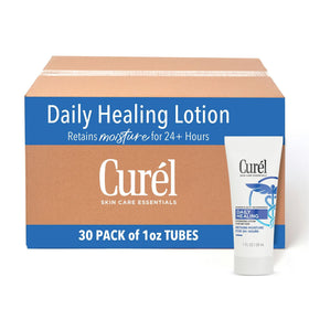 Curel front packaging showing 1 oz bottle and brand hydration benefit