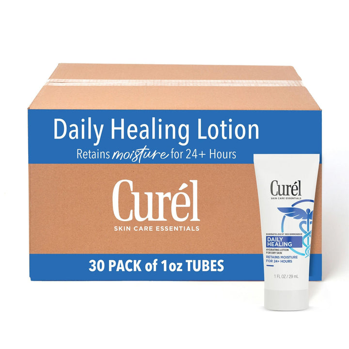 Curel front packaging showing 1 oz bottle and brand hydration benefit