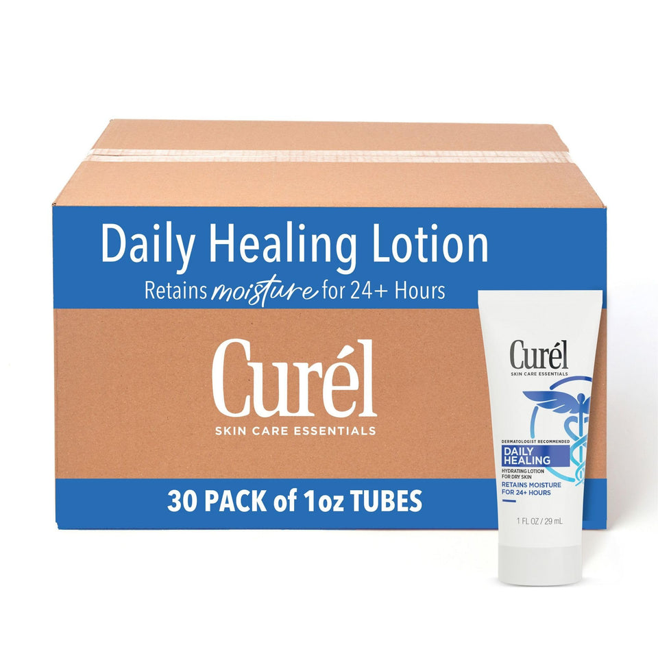 Curel front packaging showing 1 oz bottle and brand hydration benefit