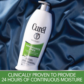 Curel hand application in use demonstrating non-greasy feel