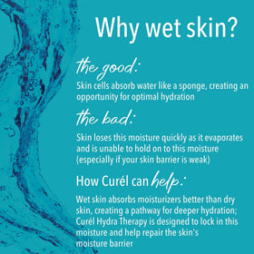 Curel ingredient visual with vitamin E bottle indicating skin support