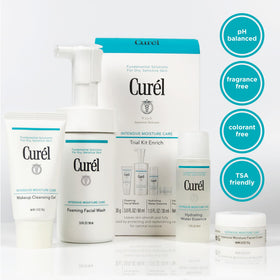 Curel cleansing gel close-up dissolving makeup with gentle action