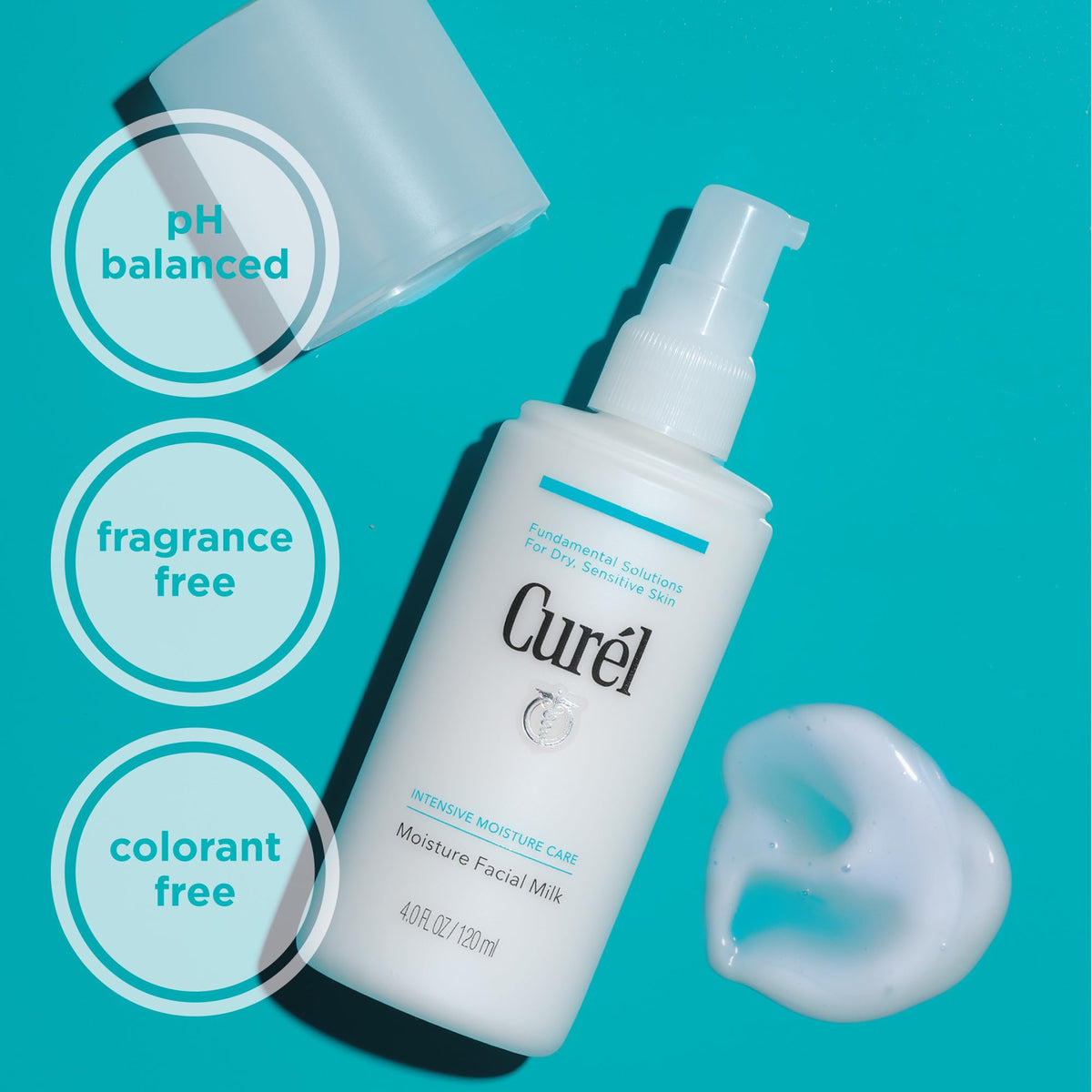 Curel milky texture close-up illustrating lightweight absorbing hydration