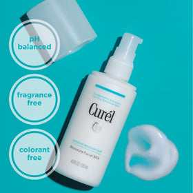 Curel milky texture close-up illustrating lightweight absorbing hydration