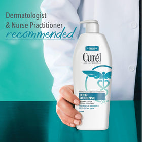 Curel label with NEA Seal of Acceptance signifying suitability for sensitive skin