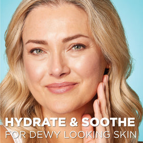 Curel pouring a single serum drop to show easy application and fast hydration